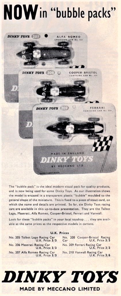 Dinky Toys Now in “bubble packs” new for 1967