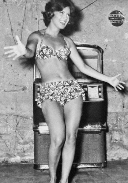 Bikini Girl Dancing near a jukebox
