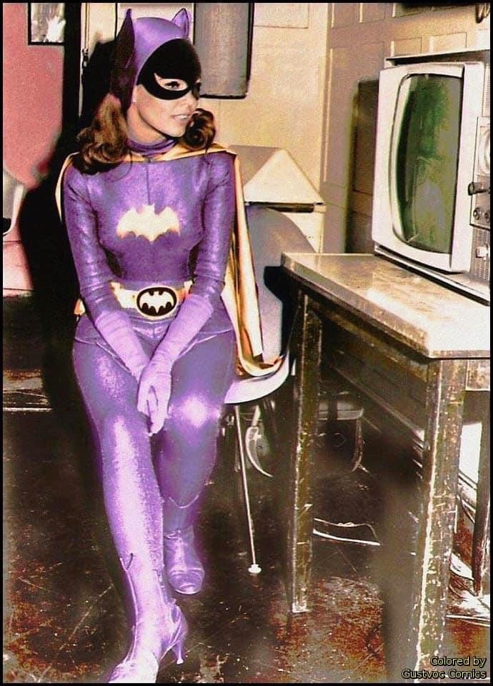 Yvonne Craig in her Batgirl costume.