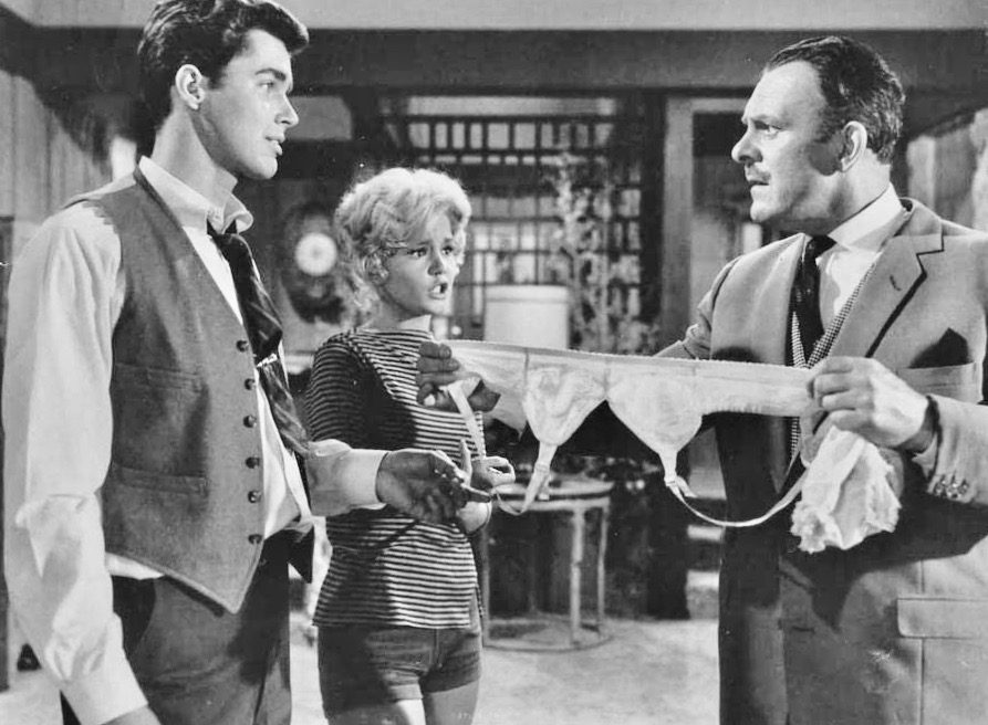 Richard Beymer, Tuesday Weld, and Terry-Thomas in Bachelor Flat (1961)