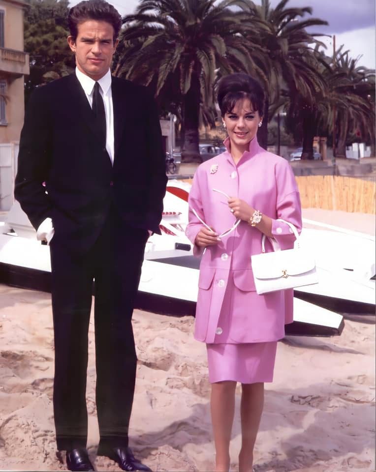 Natalie Wood and Warren Beatty at the Cannes Film Festival, May 1962