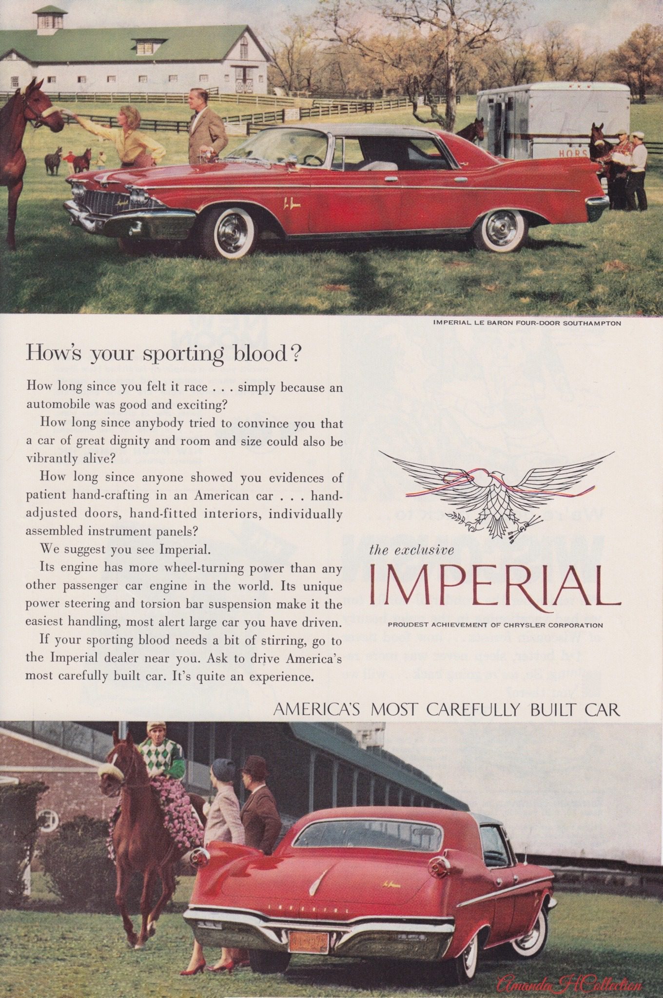 1960 advertisement for Imperial by Chrysler.