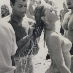 Tony Curtis plays with Sharon Tate’s hair on the set of Don’t Make Waves, 1967