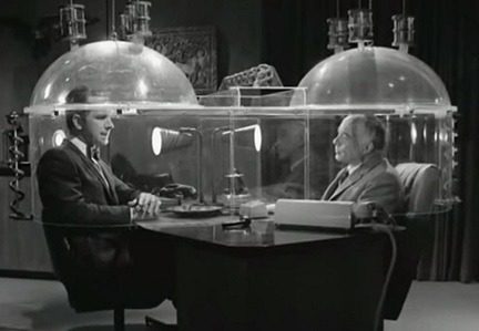 Cone of Silence. Used by CONTROL, circa 1965