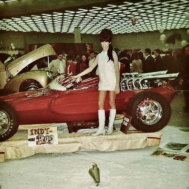 Show girls Mini Skirts were a staple at car shows