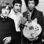 Jimi Hendrix with Pete Townsend and Roger Daltrey of The Who, 1967