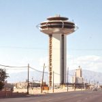 Paradise Rd, Las Vegas, October 1963. Landmark Hotel, unfinished.