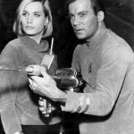 William Shatner and Sally Kellerman in the Star Trek episode, Where No Man has Gone Before.