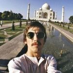 George Harrison taking a selfie in 1966