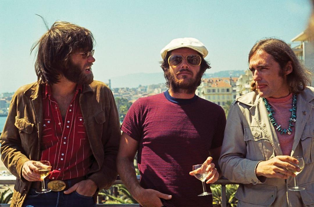 Peter Fonda, Jack Nicholson and Dennis Hopper in Cannes, 1969
