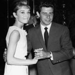 Audrey Hepburn and Eddie Fisher at Desert Inn, famous nightclub in Las Vegas, 1961.