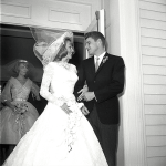 David Nelson and June Blair on their wedding day (c. 1961)