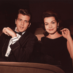 Fabian and Annette Funicello attend the premiere of The Longest Day (c. 1962)