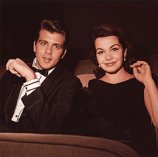 Fabian and Annette Funicello attend the premiere of The Longest Day (1962)