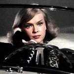 Anne-Francis-on-the-car-phone-in-her-Shelby-Cobra.-Honey-West-1965-