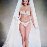 Nancy Kovack in a promotional photo as a bride for the 1965 film Sylvia directed by Gordon Douglas