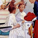 “First Trip to the Beauty Shop” by Norman Rockwell (1962)