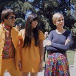 Sonny and Cher with Twiggy in 1967.