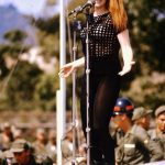 Ann-Margret performing for the 1st Air Cavalry Division at An Khe, Vietnam, March 1966 . Photo by James Salvas