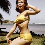 Barbara Eden in a yellow bikini
