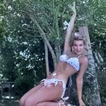 Grace Lee Whitney Bikini under the trees 2