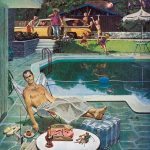 “Unwelcome Pool Guests” by Thornton Utz (1961)