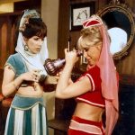 Barbara Eden as Jeannie and her sister Jeannie