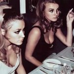 Sharon Tate and Barbara Bouchet at Playboy Club London in 1966