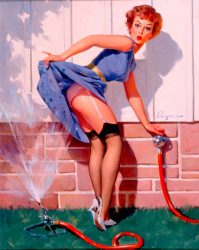 22A-Near-Miss22-1960-Oil-on-canvas-by-Gil-Elvgren