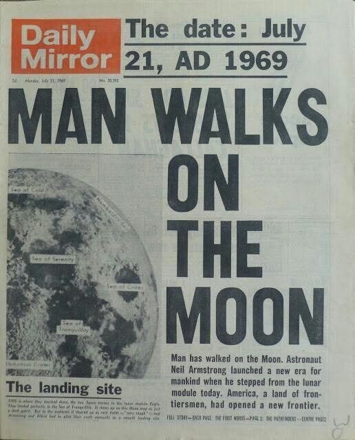 Man walks on the moon
