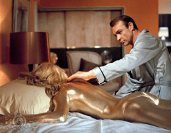 Sean Connery and Shirley Eaton in Goldfinger (1964)