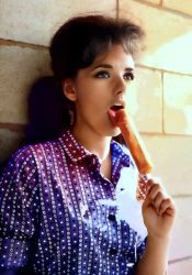 Dawn Wells having a lick Dawn Wells