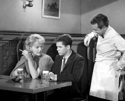 Leave It To Beaver, Season 6 Episode 23, 1963 Wally (Tony Dow) dates a 'bad girl' (Diane Sayer) in 'Box Office Attraction'- Leave It To Beaver, Season 6 Episode 23, Aired February 28, 1963