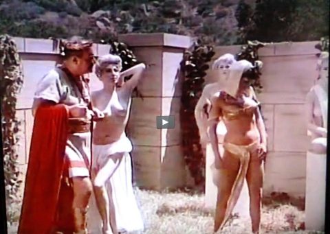 1960 as a Grecian Statue with Hank Henry, in the movie NOT TONIGHT, HENRY.